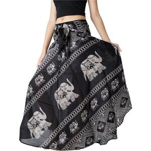 Long Skirts for Women Black Elephant